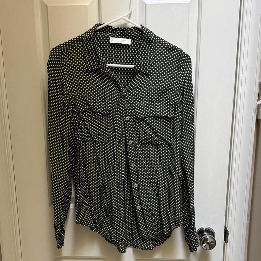 Women’s lucky brand polka dot blouse